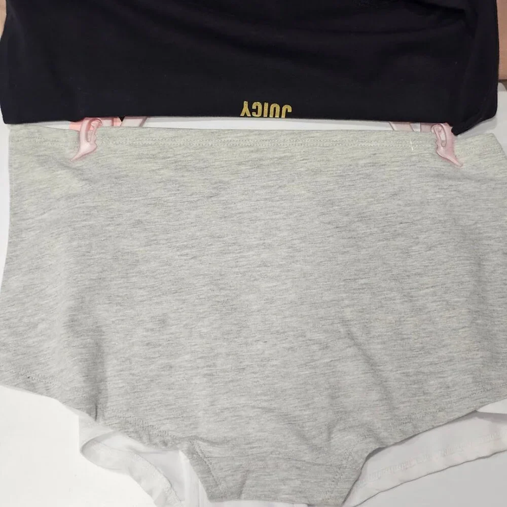 Juicy Couture Boy Shorts Panties 5Pk Logo Underwear Size XL